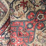 Bold Traditional Indian Area Rug Handmade Oriental Wool Carpet 123x193cm