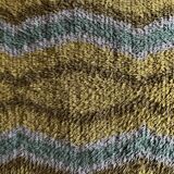 Mid-century Modern High Pile, Yellow, Aquamarine & Grey Rya Rug, Sweden, 1960s