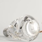 Sculptural Clear Crystal Glass Table Lamp by Schneider, France, 1950s