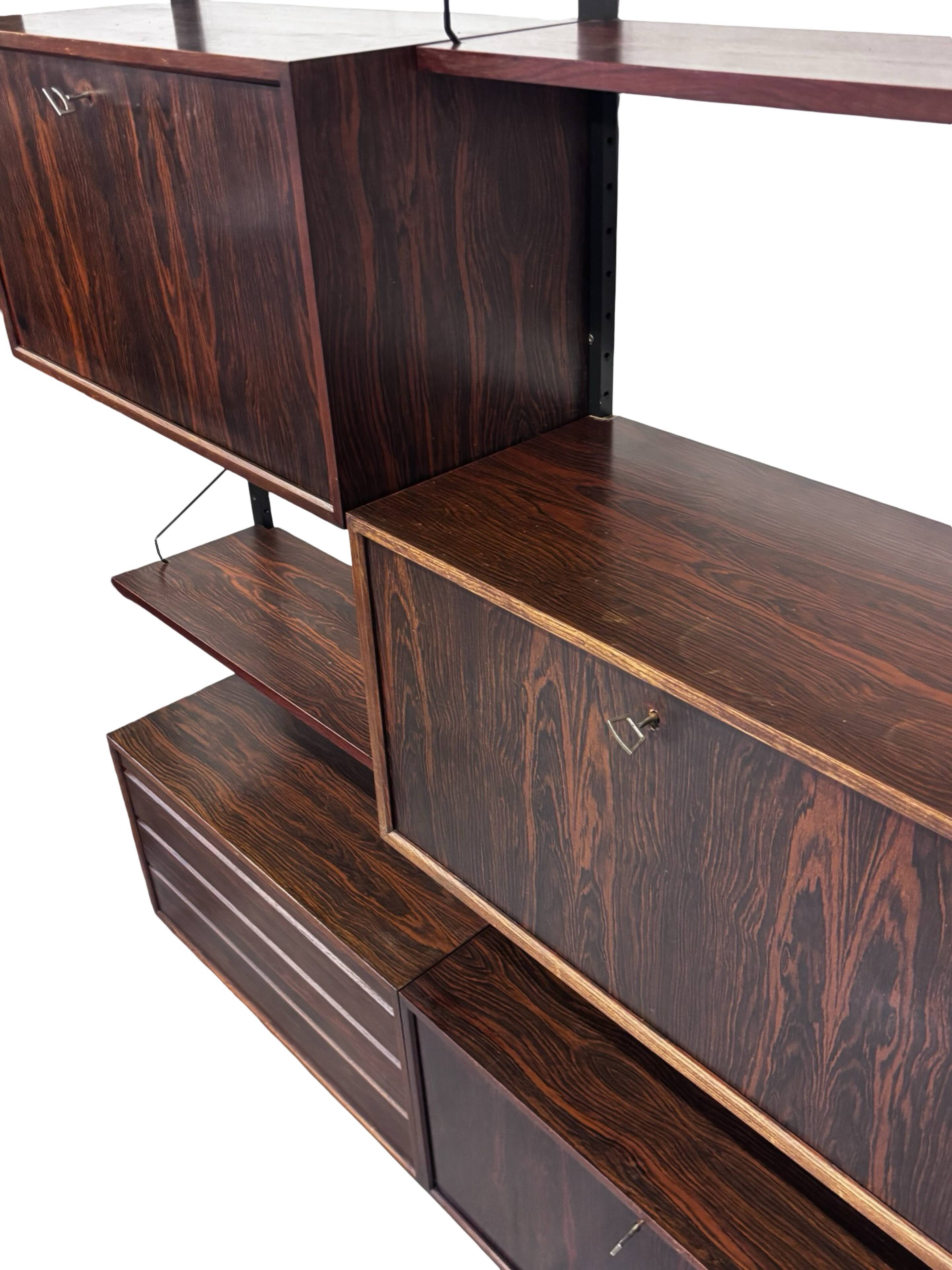 Vintage Poul Cadovius Royal System Wall System Rosewood