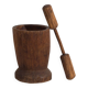 Mortier et pilon anciens de style wabi-sabi (c.1920) #1