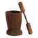 Mortier et pilon anciens de style wabi-sabi (c.1920) #1