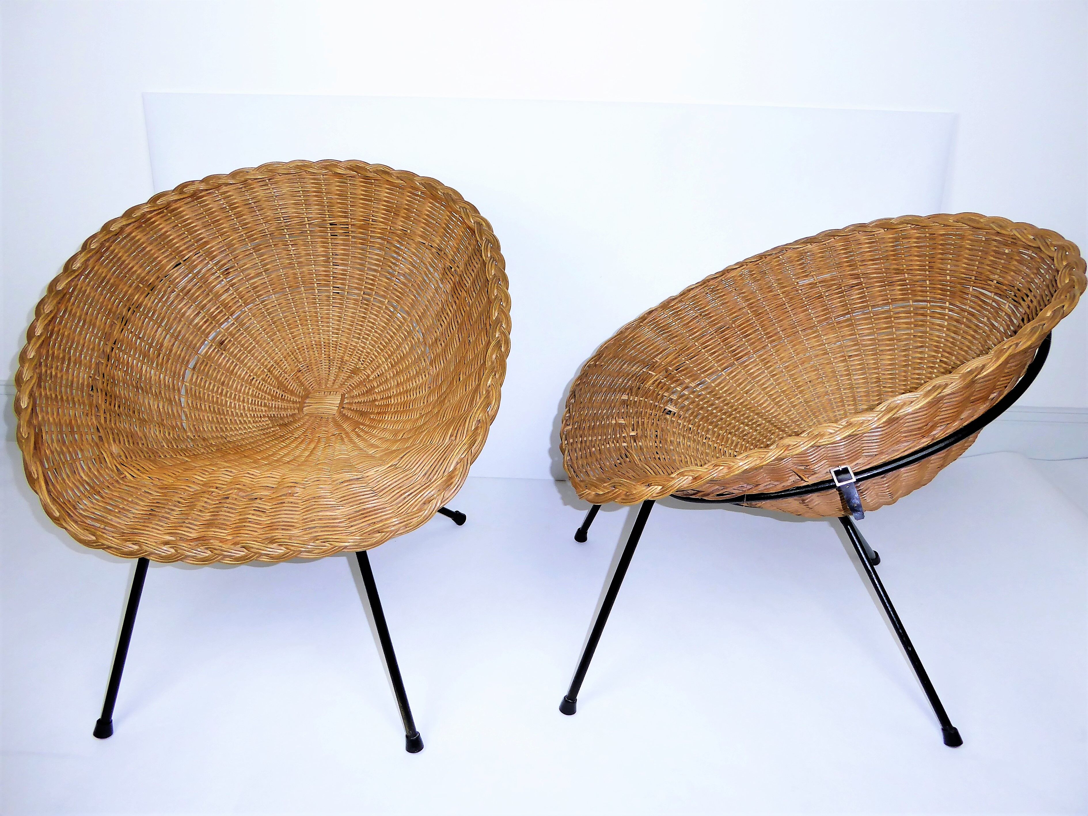Rattan armchairs 1950