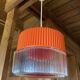 Vintage orange and transparent plastic pendant light