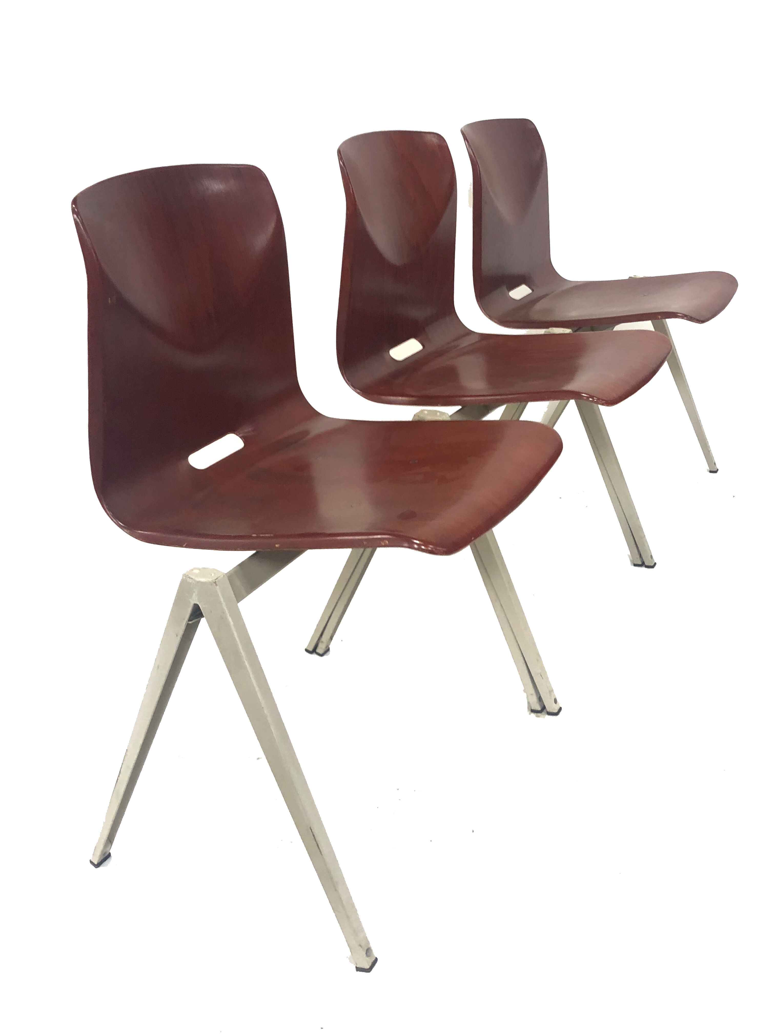 Galvanitas Pagholz vintage school chairs