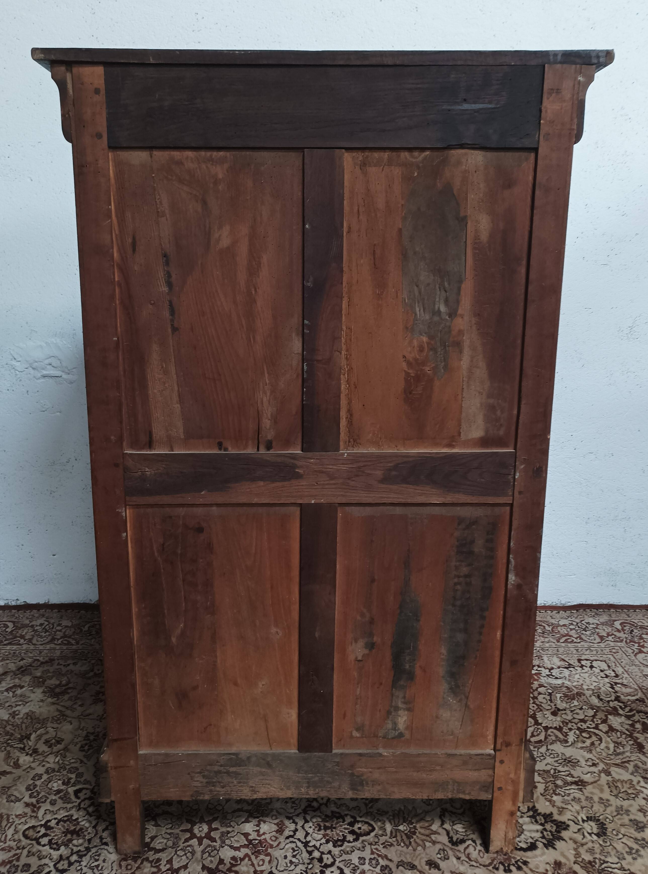 Louis Philippe secretary in oak and burr walnut