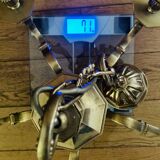 Louis XVI chandelier, 20th century, in solid gilded bronze