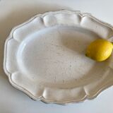 19th-day polished earth dish with godrons