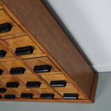 Dutch Beech / Pine Industrial Apothecary / Workshop Cabinet, circa 1950s