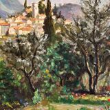 Canvas signed André Raibaud “Provence landscape”