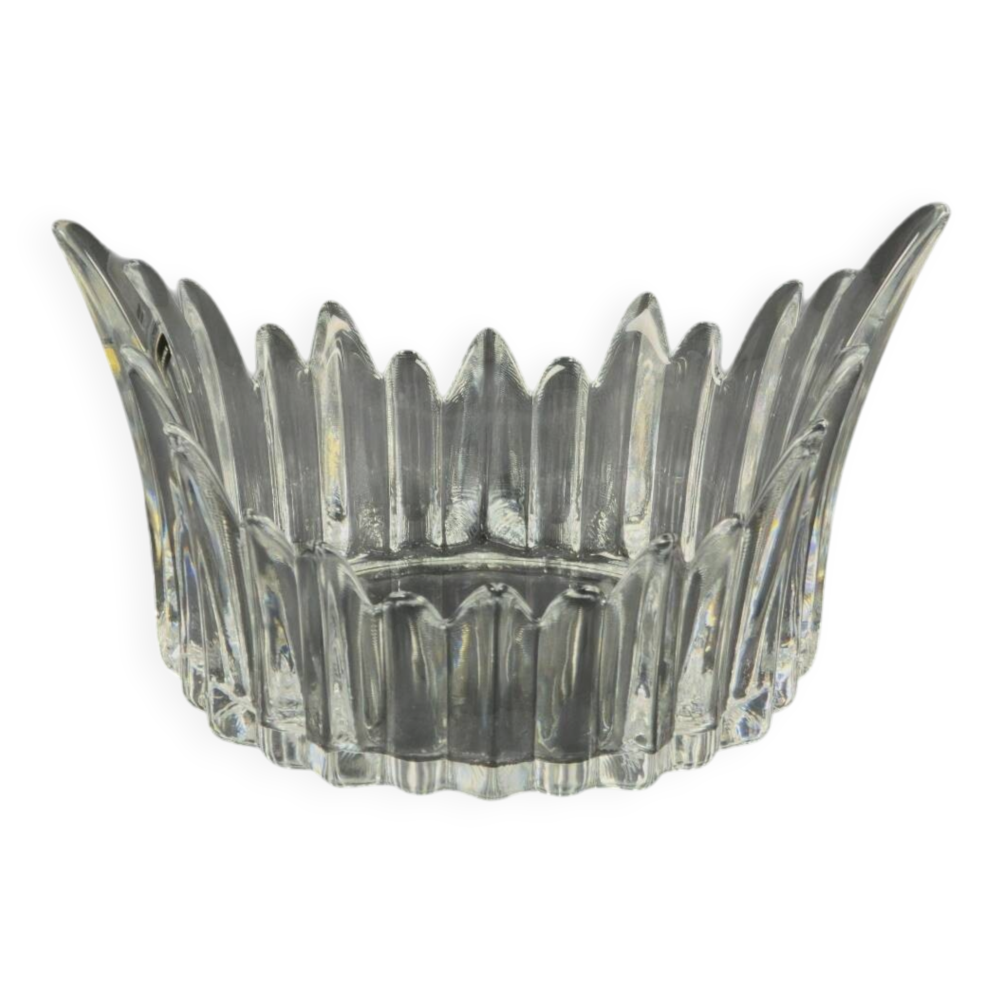 Bol en cristal Skruf des années 1970 « Couronne » par Bengt Edenfalk.
