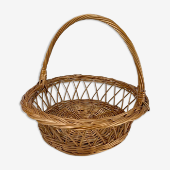Bohemian fruit basket in braided wicker