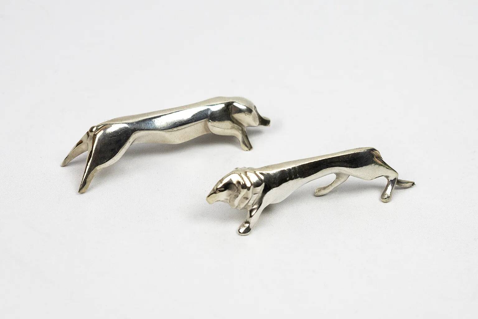 Art Deco animal knife rests Gallia Christofle, Eugène Volynkine
