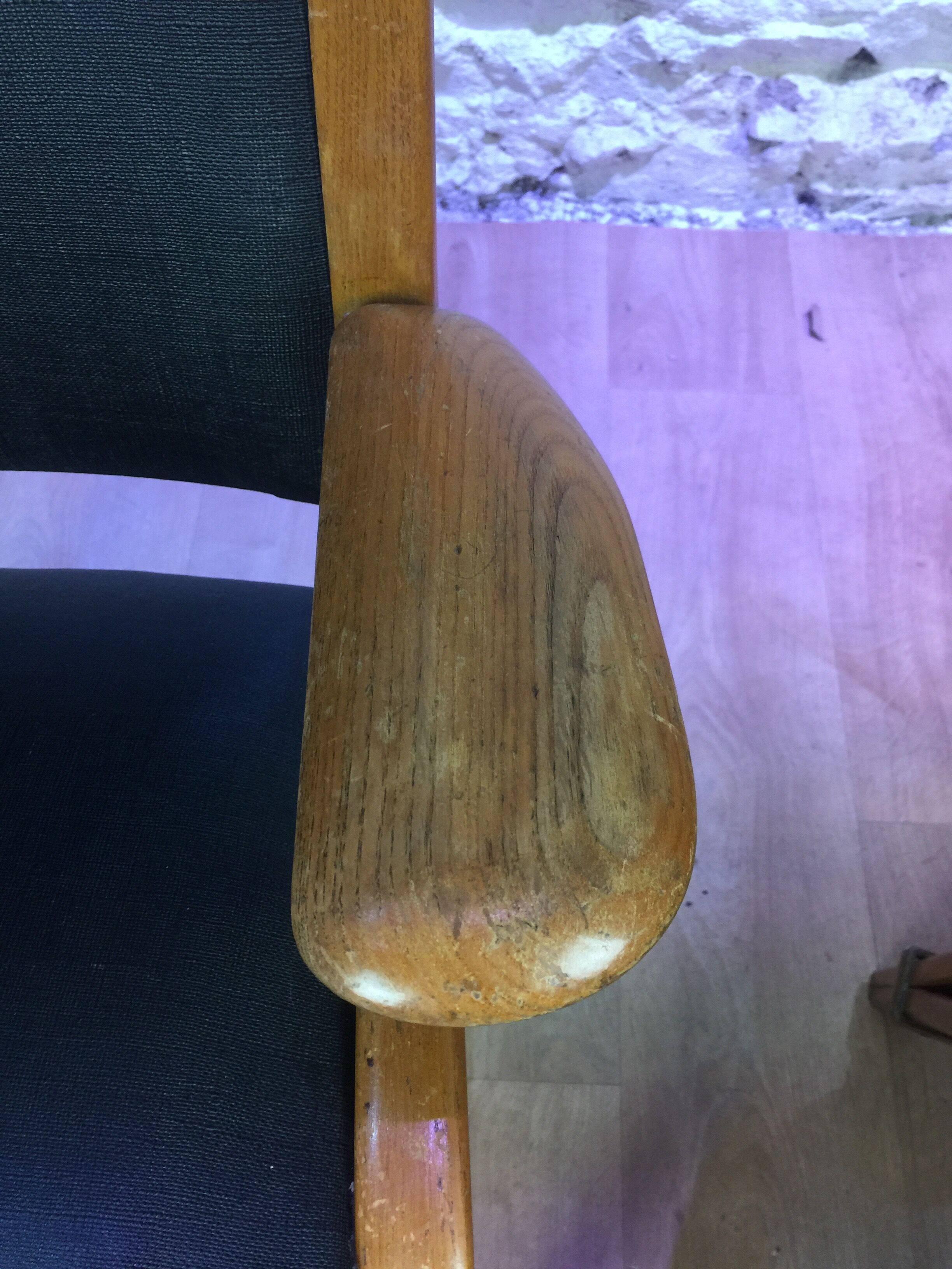 Pair of Bow Wood armchairs 1950s