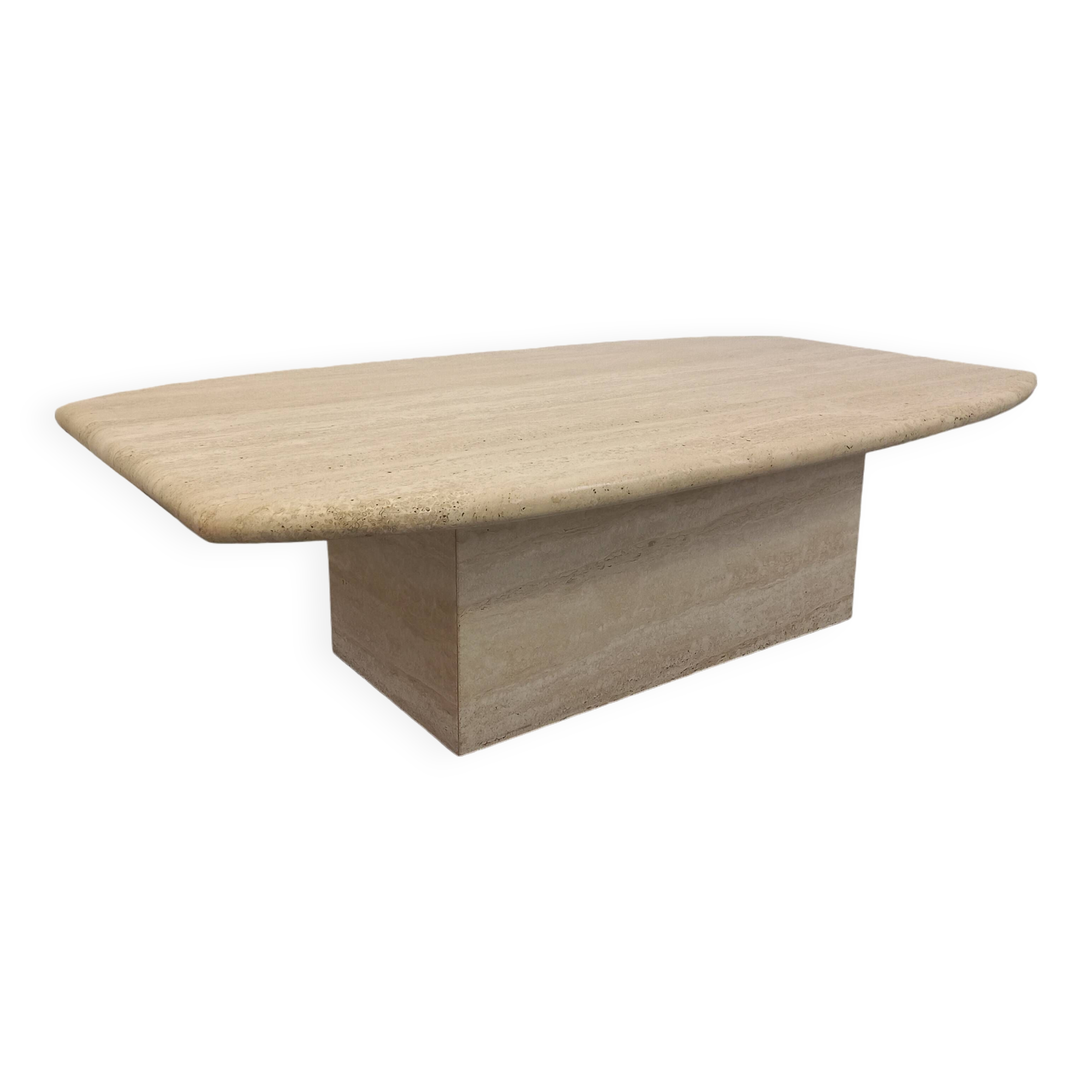 Vintage travertine coffee table from the 80s