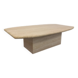 Table basse vintage en travertin des années 80