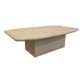 Table basse vintage en travertin des années 80