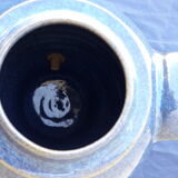 Blue enamelled sandstone vinaigrier 3 L H 26 cm