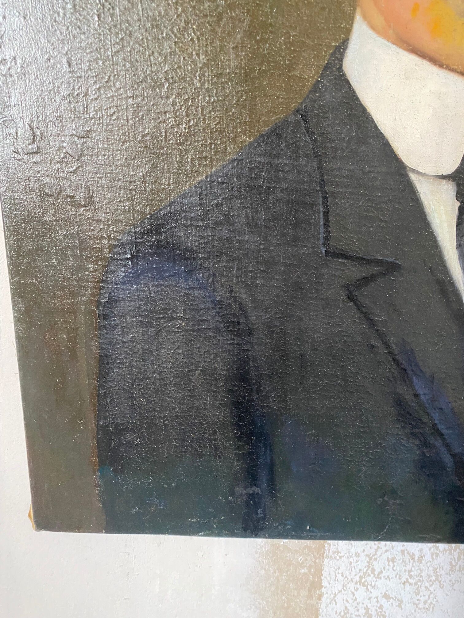 Portraits of young people oil on canvas signed 1914