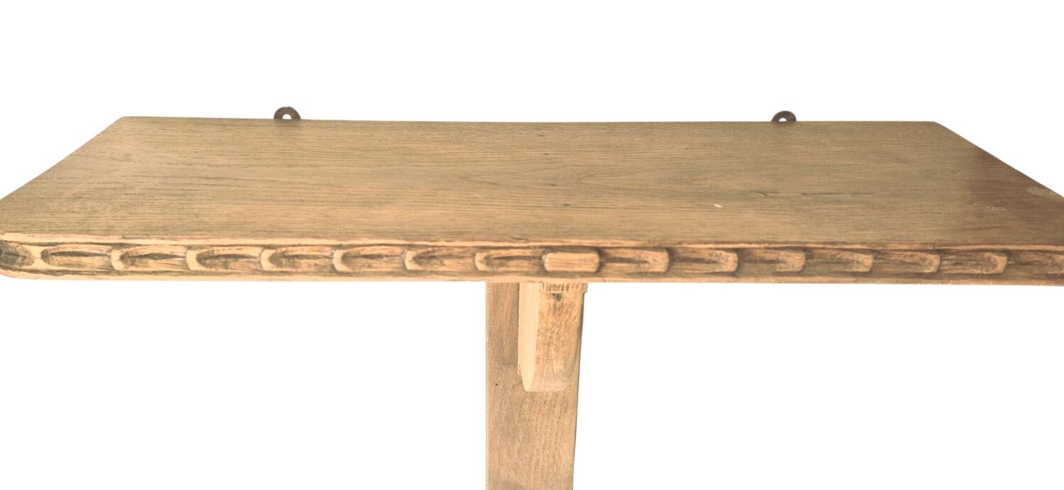 Solid oak wall shelf - Rustic Louis XVI style