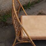 Lit en rotin années 50/60