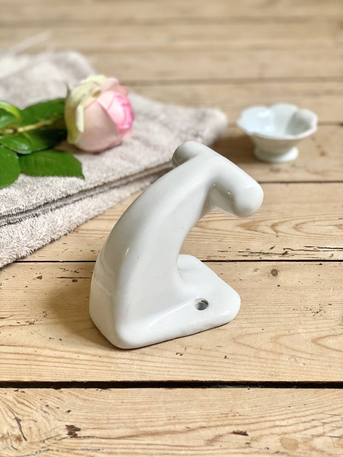 Patère en porcelaine