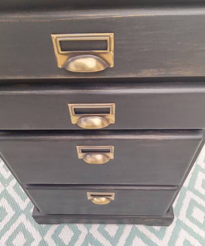 Black patina chest of drawers