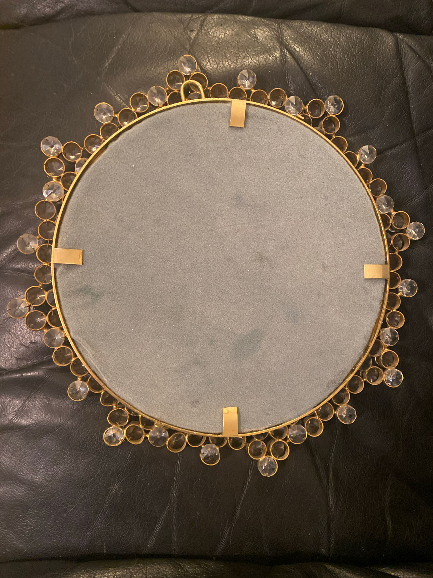 Hollywood Regency Crystal Mirror by Pawla