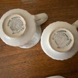 Set of 2 Spanish White Alfar Etrusco Cups and Saucers