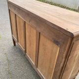 19th-century Louis XVI buffet renovated in walnut, 145cm.