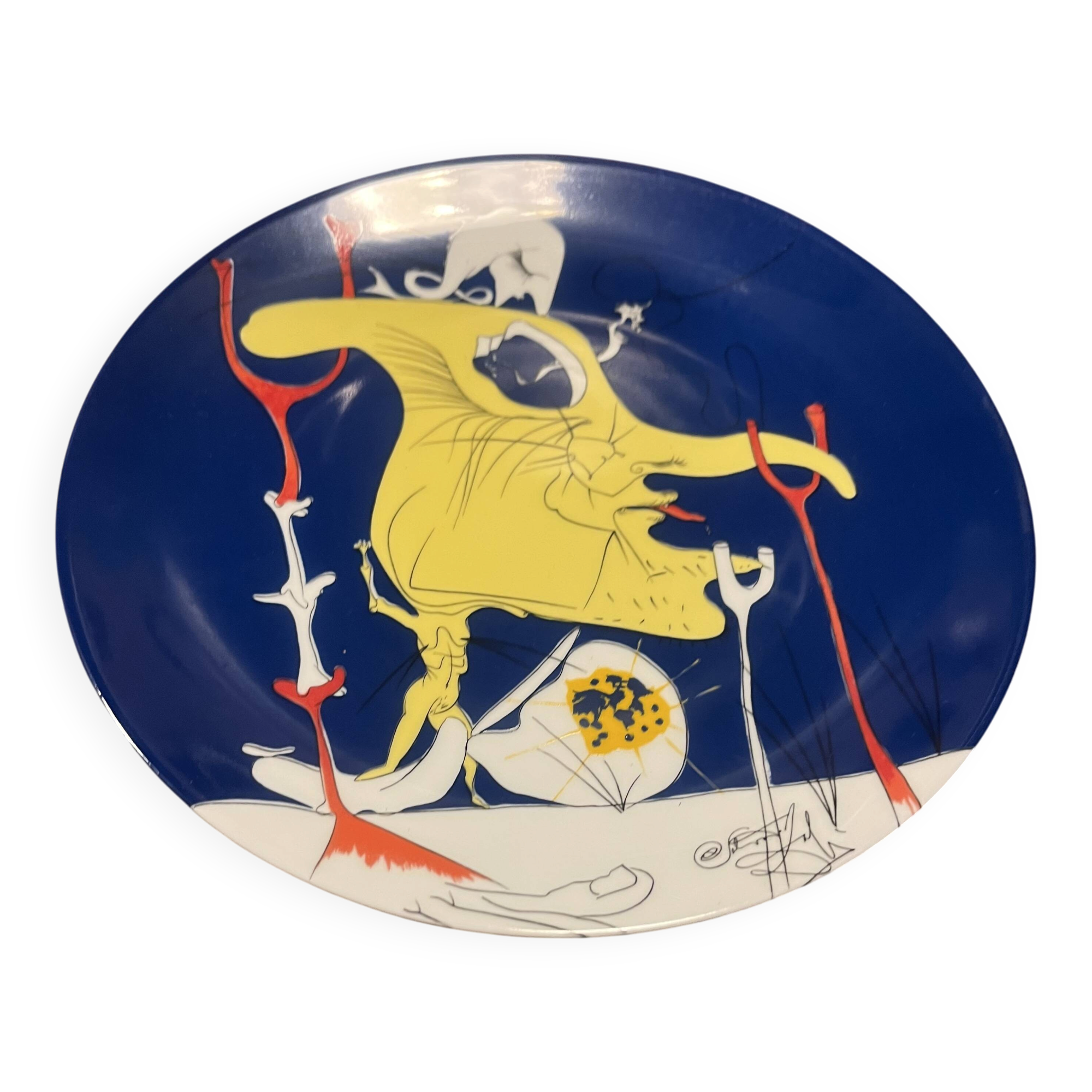 Assiette de collection Dali, série "La conquête du Cosmos", Limoges