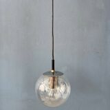 Vintage small Raak seeded glass hanging lamp