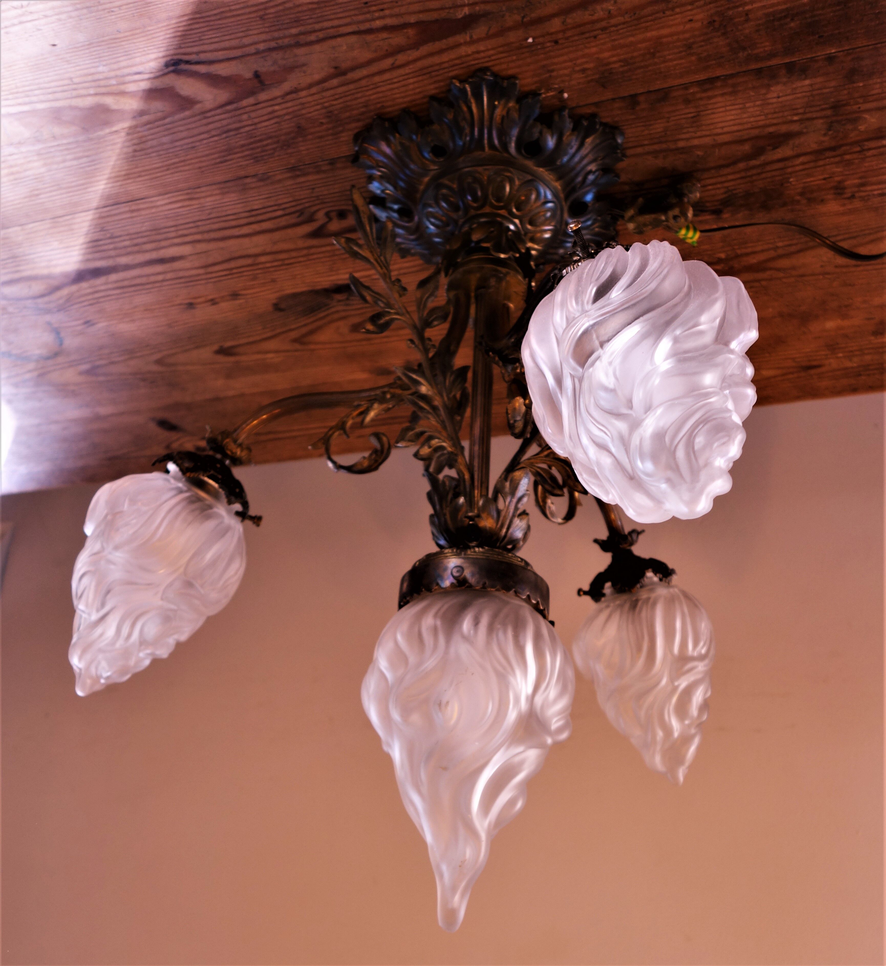 Lustre avec torchères style Napoléon 3