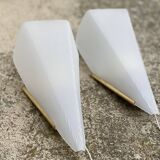 Pair of vintage modernist design wall lights from the 1970s