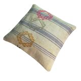 Vintage turkish kilim cushion cover , 40 x 40 cm