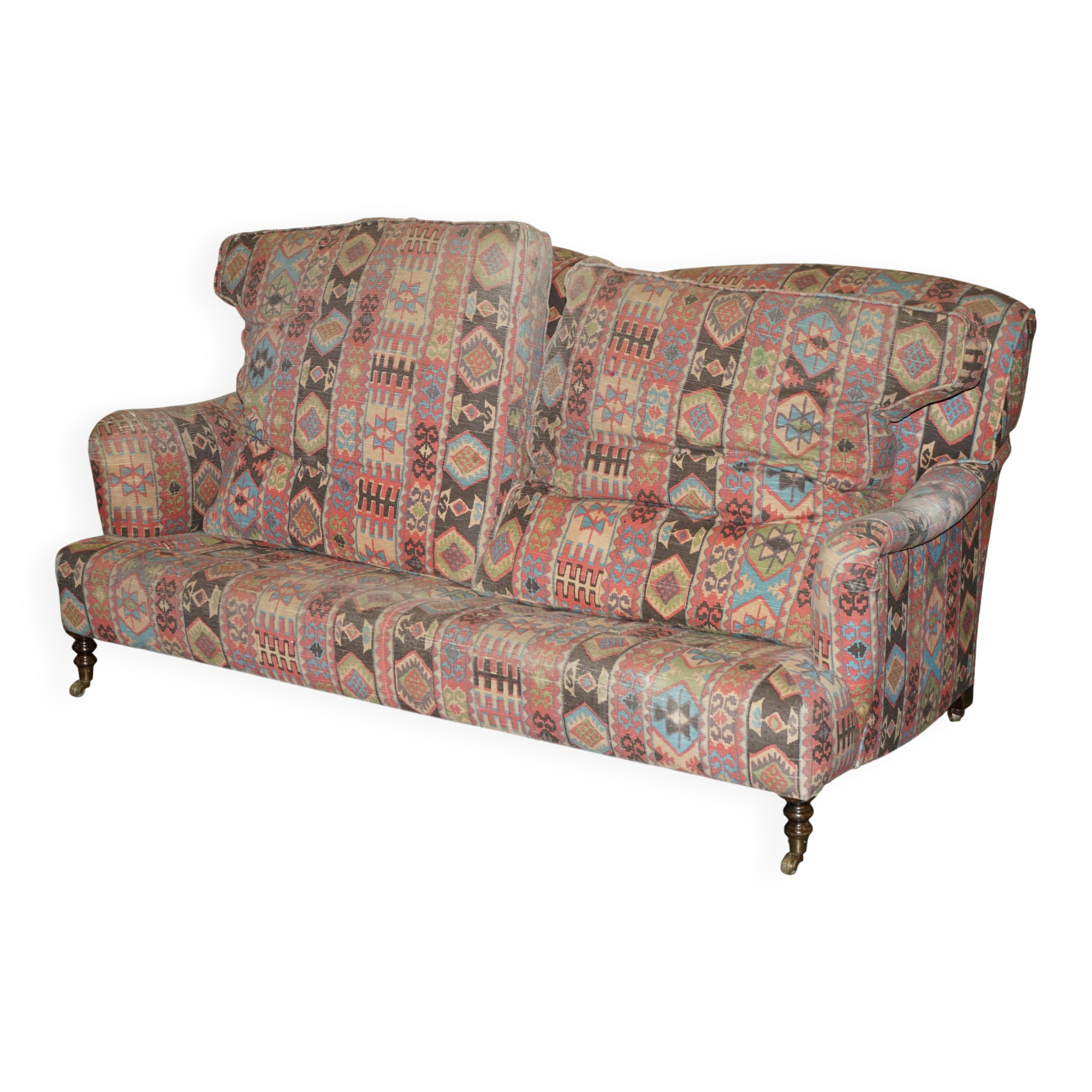 Three-seater Kilim vintage sofa by George Smith