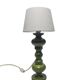 Polish postmodern bedside lamp in glass and pottery, 1980s
