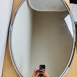 Oval mirror 51 x 81 cm chrome 1970