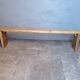 Old solid wood bench of 2 meters