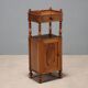 Antique walnut bedside table with drawer, Italy, 19th century.