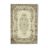 Hand-knotted turkish beige carpet 209 cm x 309 cm
