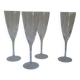Set de 4 flûtes cristal