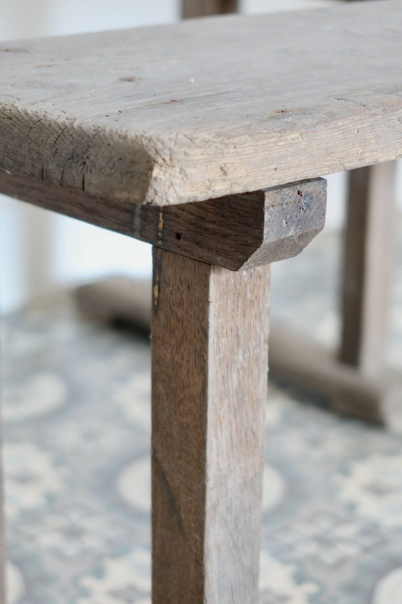 Pair of old wooden church benches – rustic chapel benches