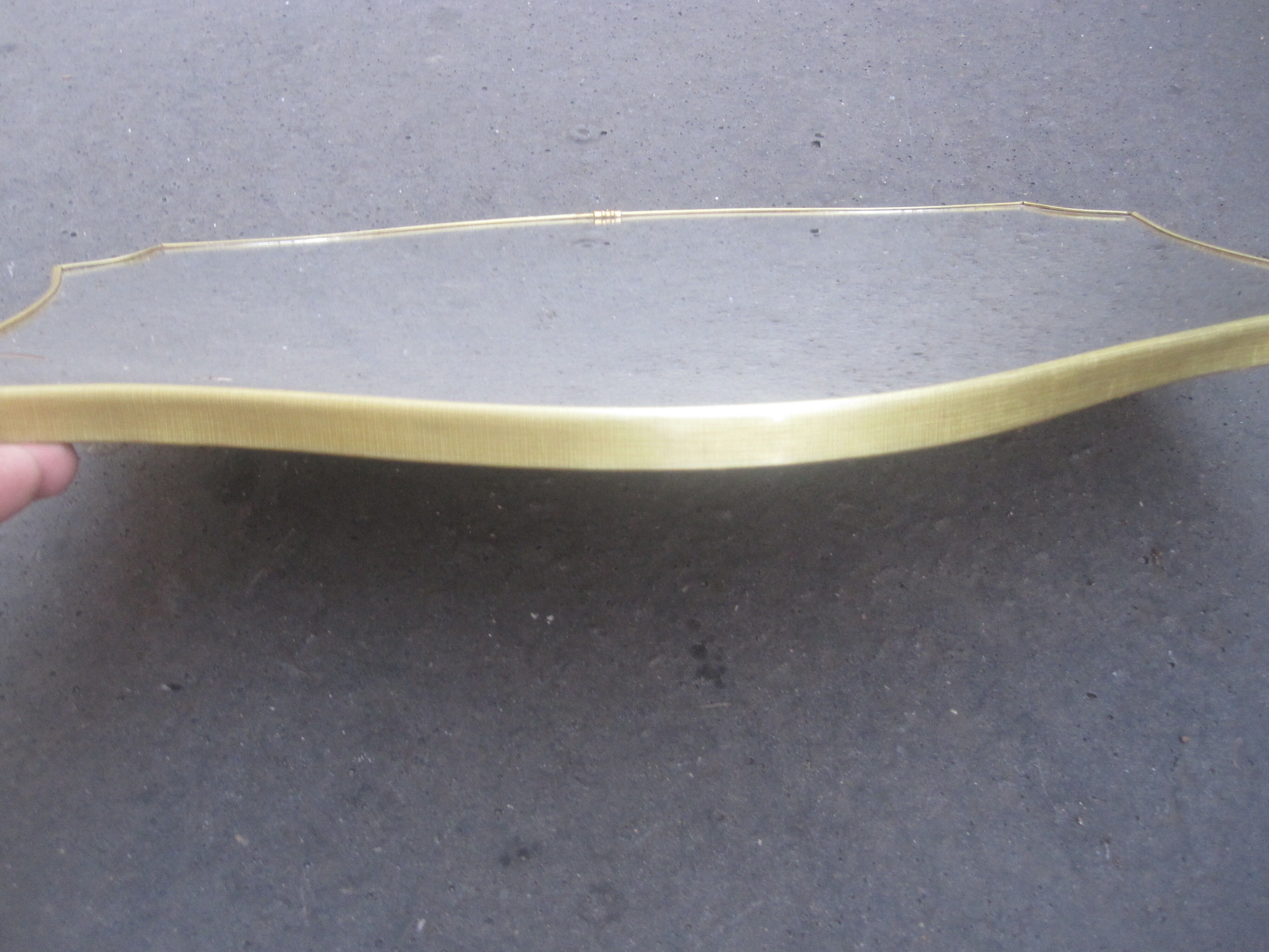 Mirror rear-view mirror free form vintage 47x30cm