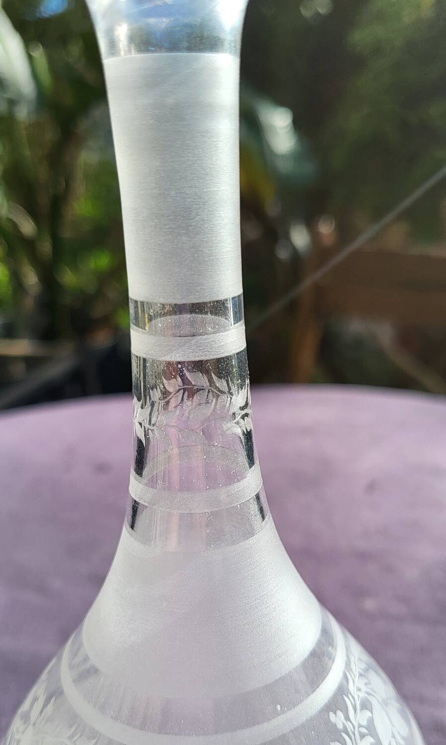 19th century muslin glass carafe