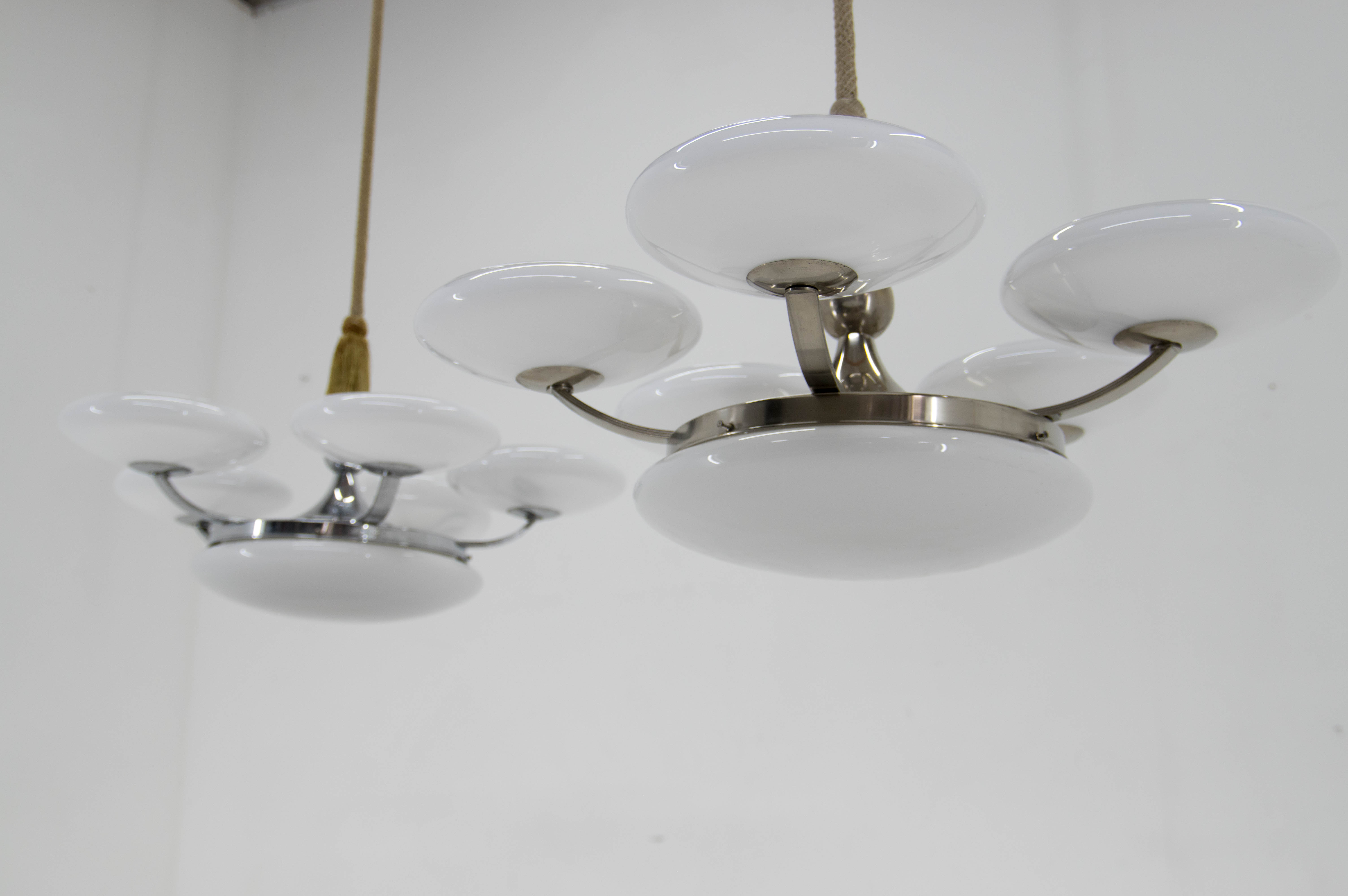 Set of Two Art Nouveau / Art Deco Chandeliers, 1920s