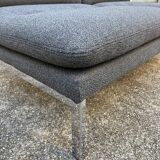 Anthracite and chrome 2-seater bench 70'