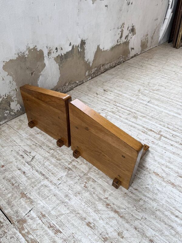 Paire de chevets muraux modernistes constructivistes