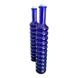 Set of two cobalt blue soliflores