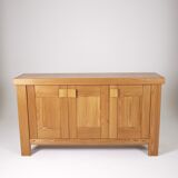 Solid elm sideboard House Regain 1970s
